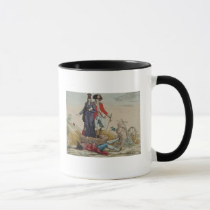 Revolutionärer Cartoon über Tithes Tasse