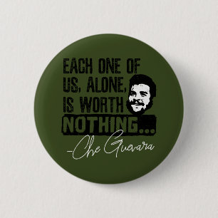 Revolutionärer Zitat zur Che-Guevara-Revolution Button