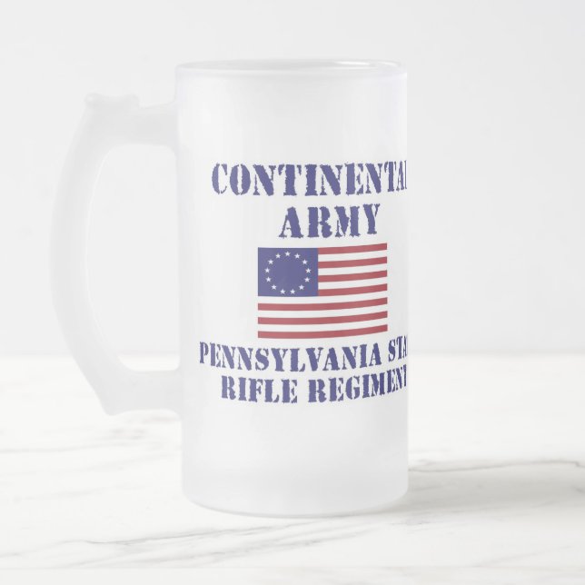 Revolutionäres Kriegs-Pennsylvania-Regiment-Glas Mattglas Bierglas (Links)