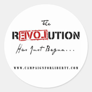Revolutions-Aufkleber Runder Aufkleber