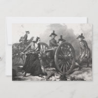 Revolutionskrieg Molly Pitcher Cannon Einladung