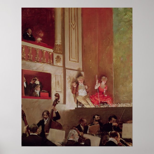 Revue im Theater des Varietes, c.1885 Poster (Vorne)