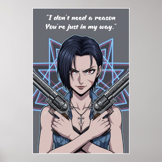 Revy – Black Lagoon Quote Poster (Vorne)