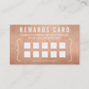 REWARD PUNCH KARTE, einfache minimale trendige Ros Treuekarte