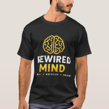 Rewired Mind Logo-T-Shirt — Schwarzes Selbstvertra