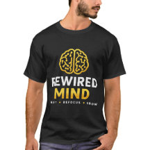 Rewired Mind Logo-T-Shirt — Schwarzes Selbstvertra