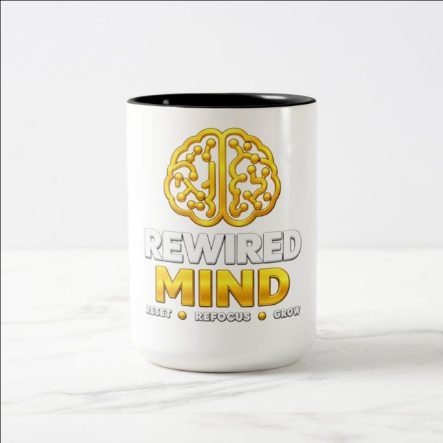 Rewired Mind Logo Tasse - Schwarze Kaffeetasse (Von Creator hochgeladen)