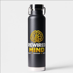 Rewired Mind Logo Wasserflasche - Schwarz Isoliert Trinkflasche