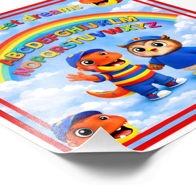 Rex and a rainbow 6 x 6 desk print individual earl fotodruck (Ecke)