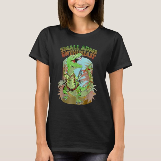 Rex Dinosaurier Gun T-Shirt (Vorderseite)
