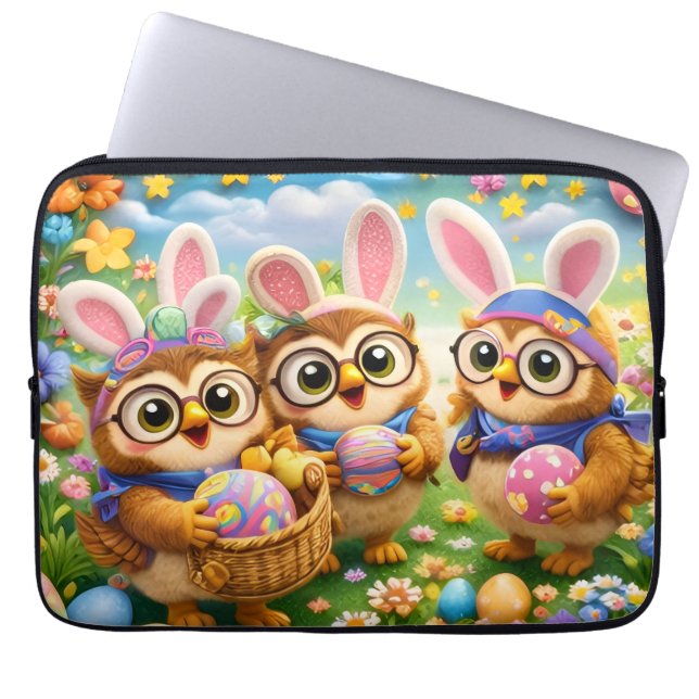 rex hoot Laptop-Hülle Ostergeschenke Laptopschutzhülle (Vorderseite)