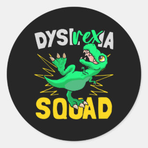 Rex -ia - Dyslexie Squad Dyslexie Lehrer Funny Di Runder Aufkleber