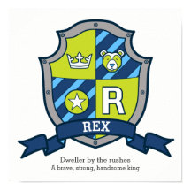 Rex Jungs Name bedeutet Bärenbrief R grünes Wappen