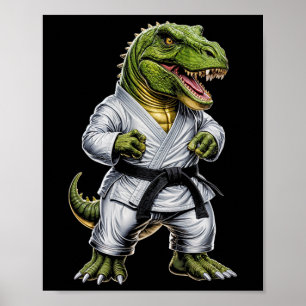 Rex Kampfsport Dinosaurier Karate Judo Bjj Kämpfer Poster