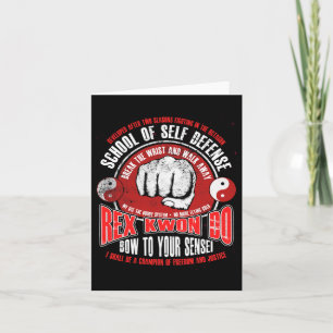 Rex Kwon Do Lustiges Karate Martial Arts Retro Karte