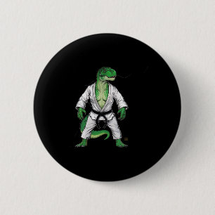 Rex Martial Arts Dinosaur Judo Jiu-jitsu Karate Button
