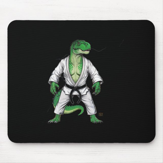 Rex Martial Arts Dinosaur Judo Jiu-jitsu Karate Mousepad (Vorne)