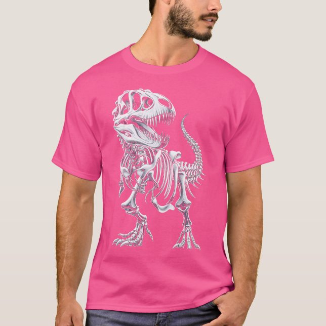 Rex Skeleton Dinosaur Bones Paleo Fossil Dinosauri T-Shirt (Vorderseite)
