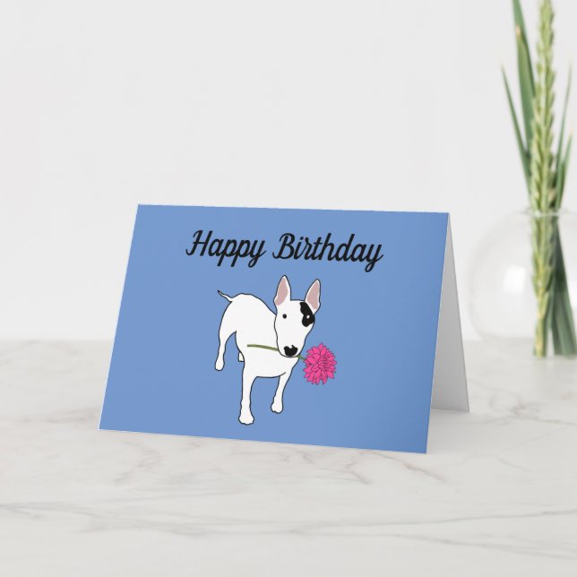 Rex the TV Terrier Happy Birthday Card Karte (Vorderseite)