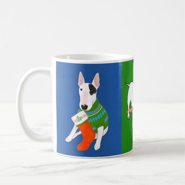 Rex TV Terrier Happy Holidays Tasse (Links)