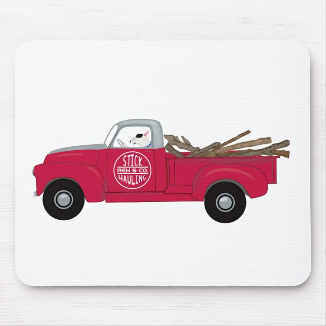 Rex TV Terrier Red Truck Mousepad (Vorne)