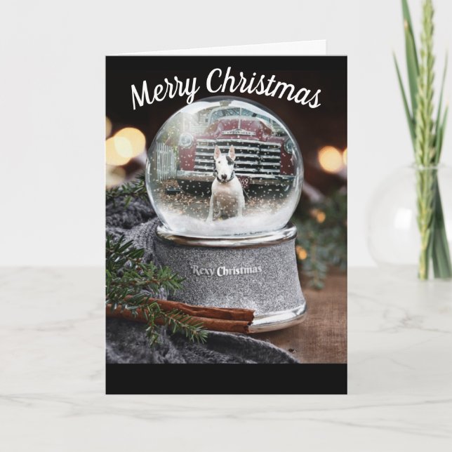 Rex TV Terrier Weihnachtskarte Dankeskarte (Vorderseite)