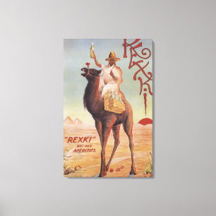 Rexki - König vor der Abendessen-Liköre Leinwanddruck