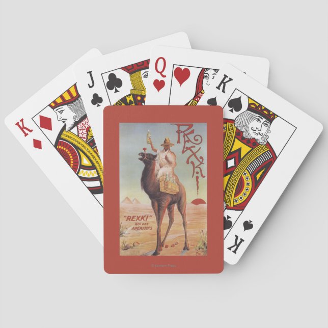 Rexki - König vor der Abendessen-Liköre Spielkarten (Rückseite)