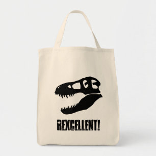 "Rexzellent!" T. rex Dinosaur Skull Tragetasche
