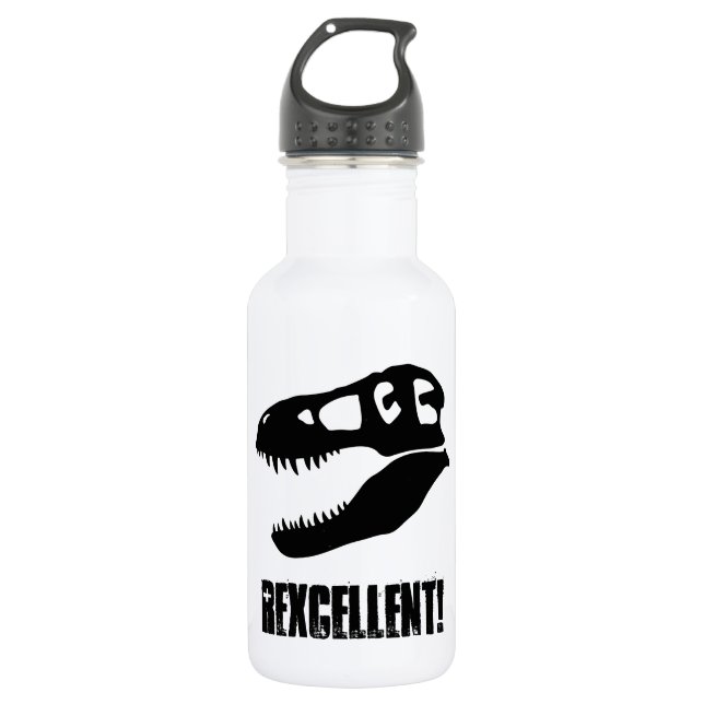 "Rexzellent!" T. rex Skull Trinkflasche (Vorderseite)