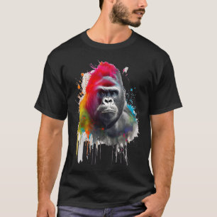 Rey de la Selva: Majestuoso Gorila Espalda Plattfo T-Shirt