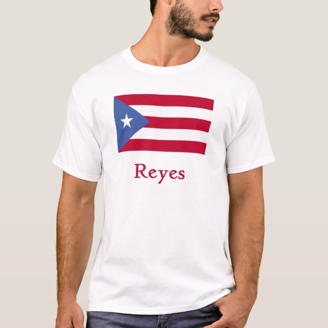 Reyes-Puertorikaner-Flagge T-Shirt (Vorderseite)