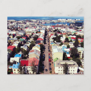 "Reyk Roofs" - Reykjavik, Island Postkarte