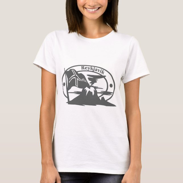 Reykjavik-Briefmarke T-Shirt (Vorderseite)