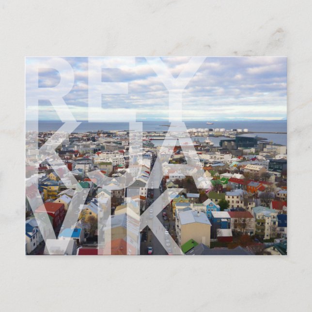 Reykjavík City City POSTCARD Postkarte (Vorderseite)