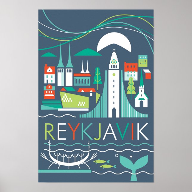 Reykjavik Druck Poster (Vorne)