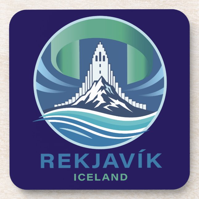 Reykjavik Iceland Europe Getränkeuntersetzer (Vorderseite)