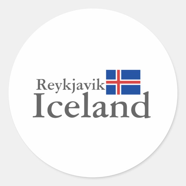 Reykjavik, Island-Aufkleber Runder Aufkleber (Vorderseite)