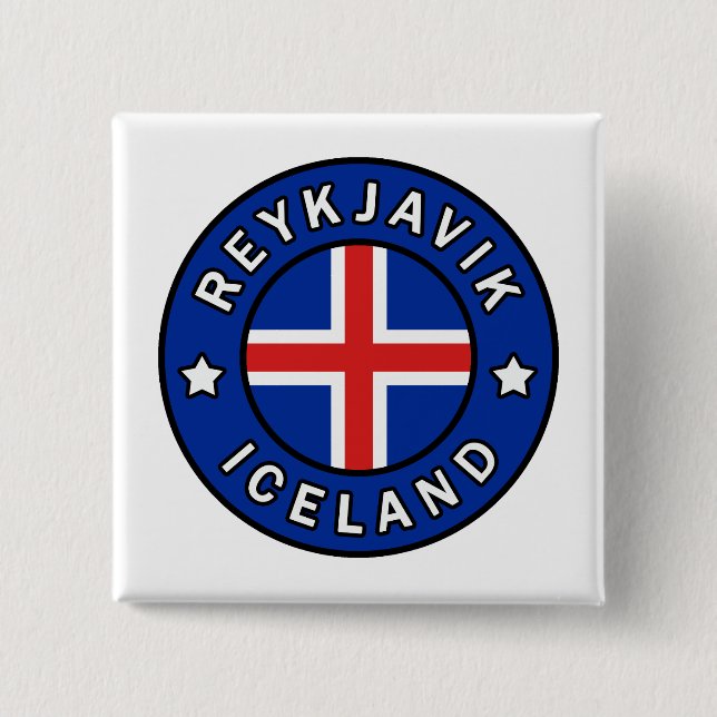Reykjavik Island Button (Vorderseite)