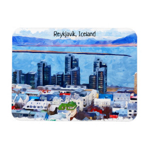 Reykjavík Island City View Magnet