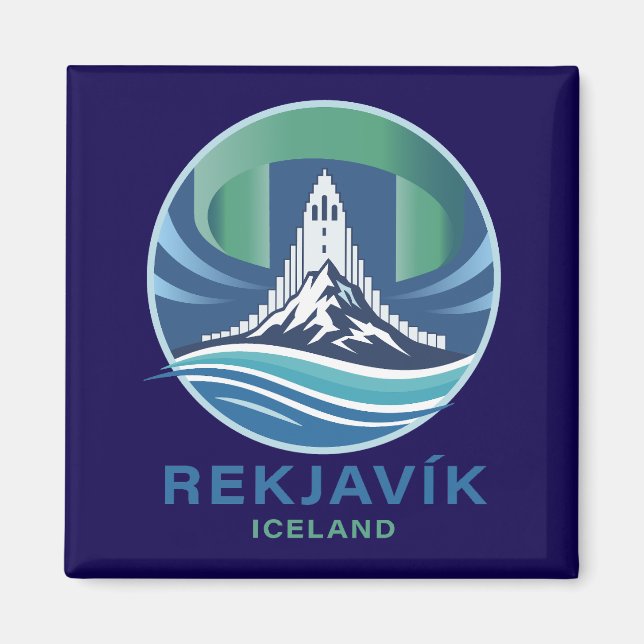Reykjavik Island Europa Magnet (Vorne)