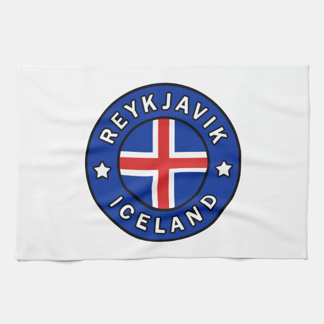 Reykjavik Island Geschirrtuch (Horizontal)