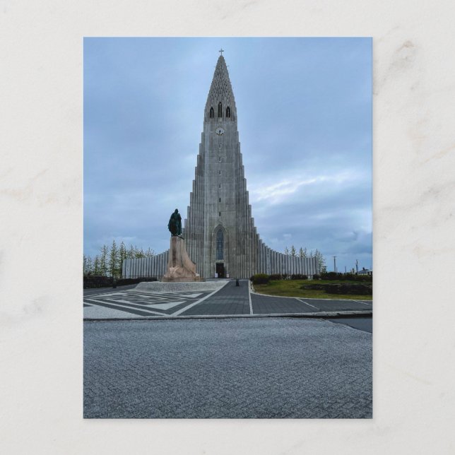 Reykjavik Island Hallgrimskirkja Kathedrale Foto Postkarte (Vorderseite)