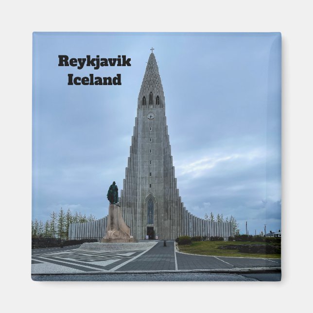 Reykjavik Island Hallgrimskirkja Personalize Magnet (Vorne)