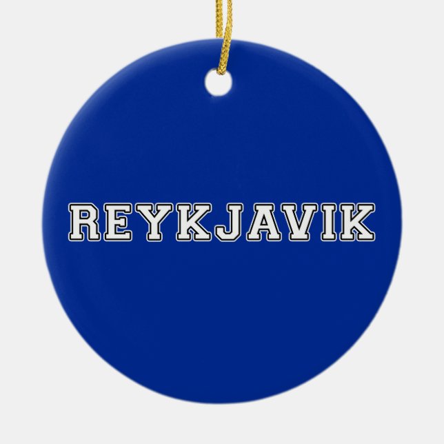 Reykjavik Island Keramik Ornament (Vorne)