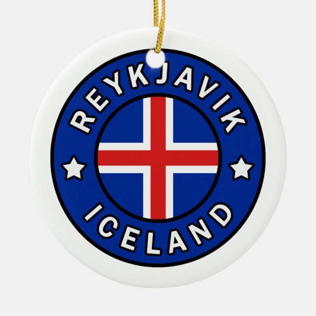 Reykjavik Island Keramikornament (Vorne)