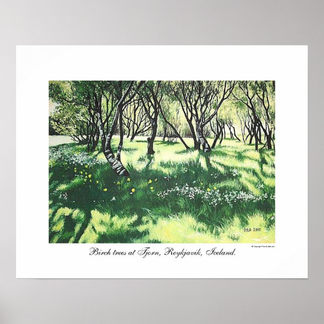 Reykjavik Island Landschaftskunst von Pola.B.Alex Poster (Vorne)