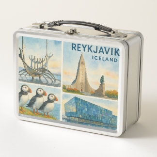 Reykjavik Island Multiview Metall Brotdose