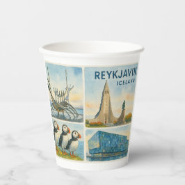 Reykjavik Island Multiview  Pappbecher