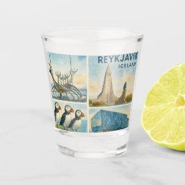Reykjavik Island Multiview Schnapsglas